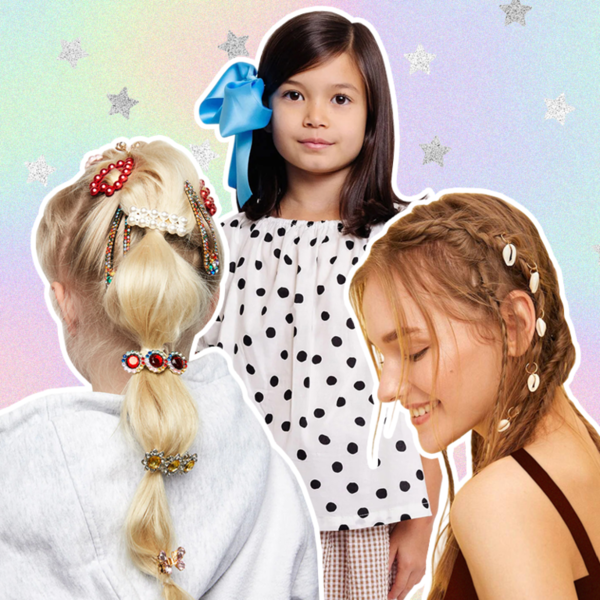 3 стильных типа причёсок с яркими бантами для маленьких принцесс