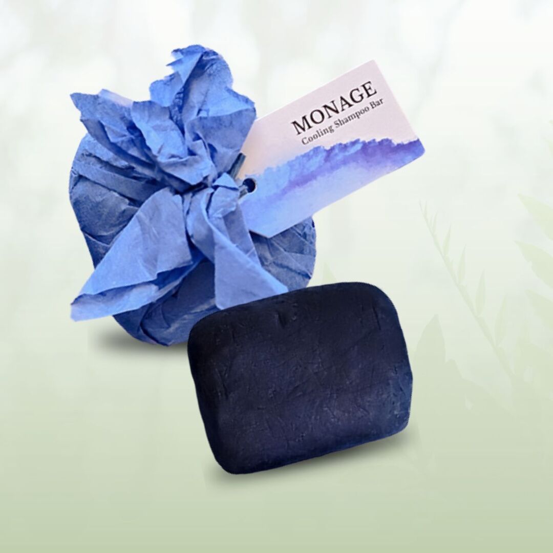 Твердый освежающий шампунь для волос Monage Indigo Bar (100 грамм)