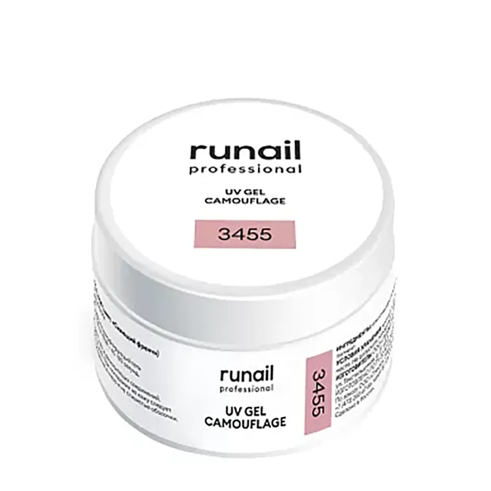 RUNAIL УФ-гель камуфлирующий, сияющий френч 15 г