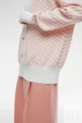 Двухцветный кардиган с принтом розовый YouStore