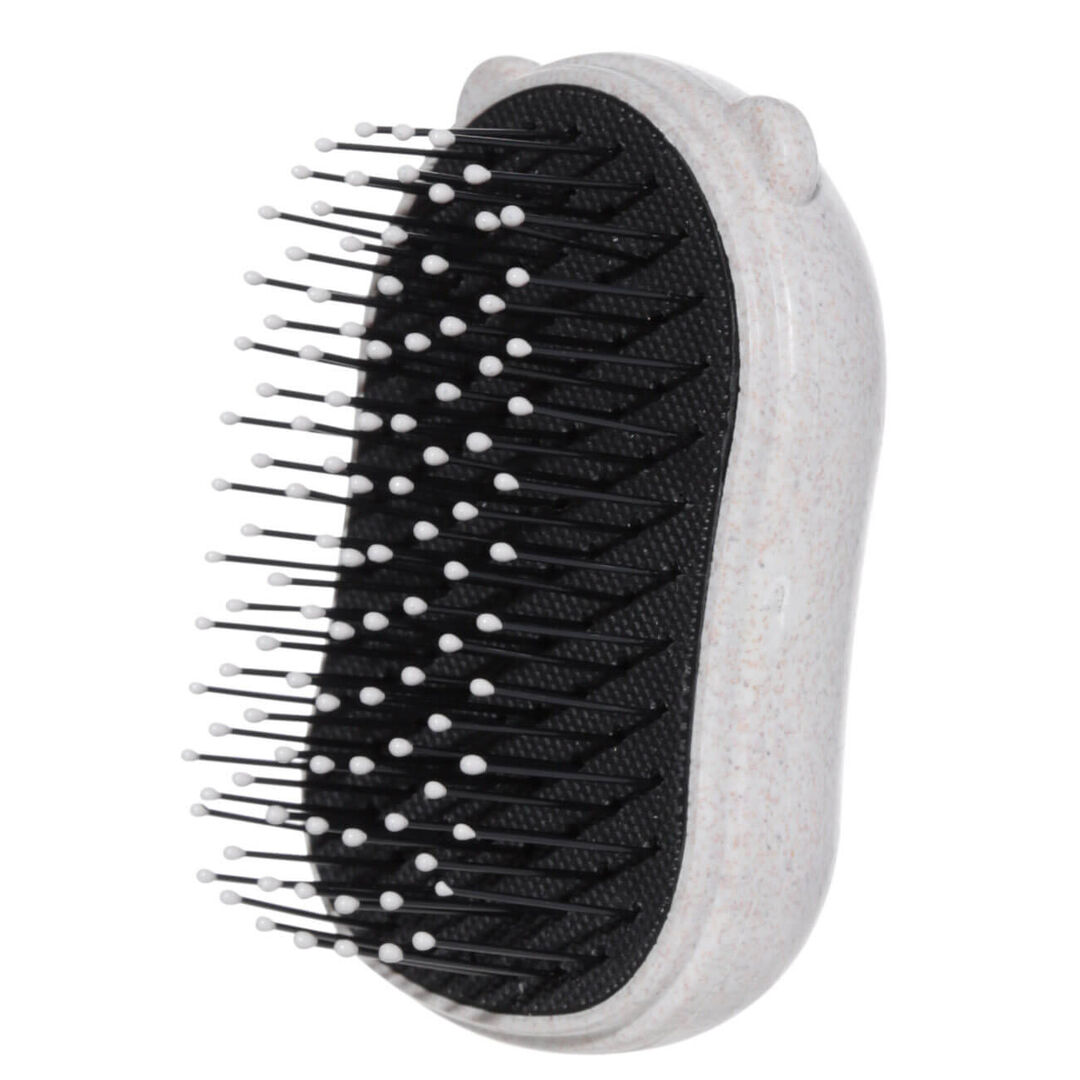 Расческа массажная для волос, 9 см, дорожная, растительное волокно/пластик,