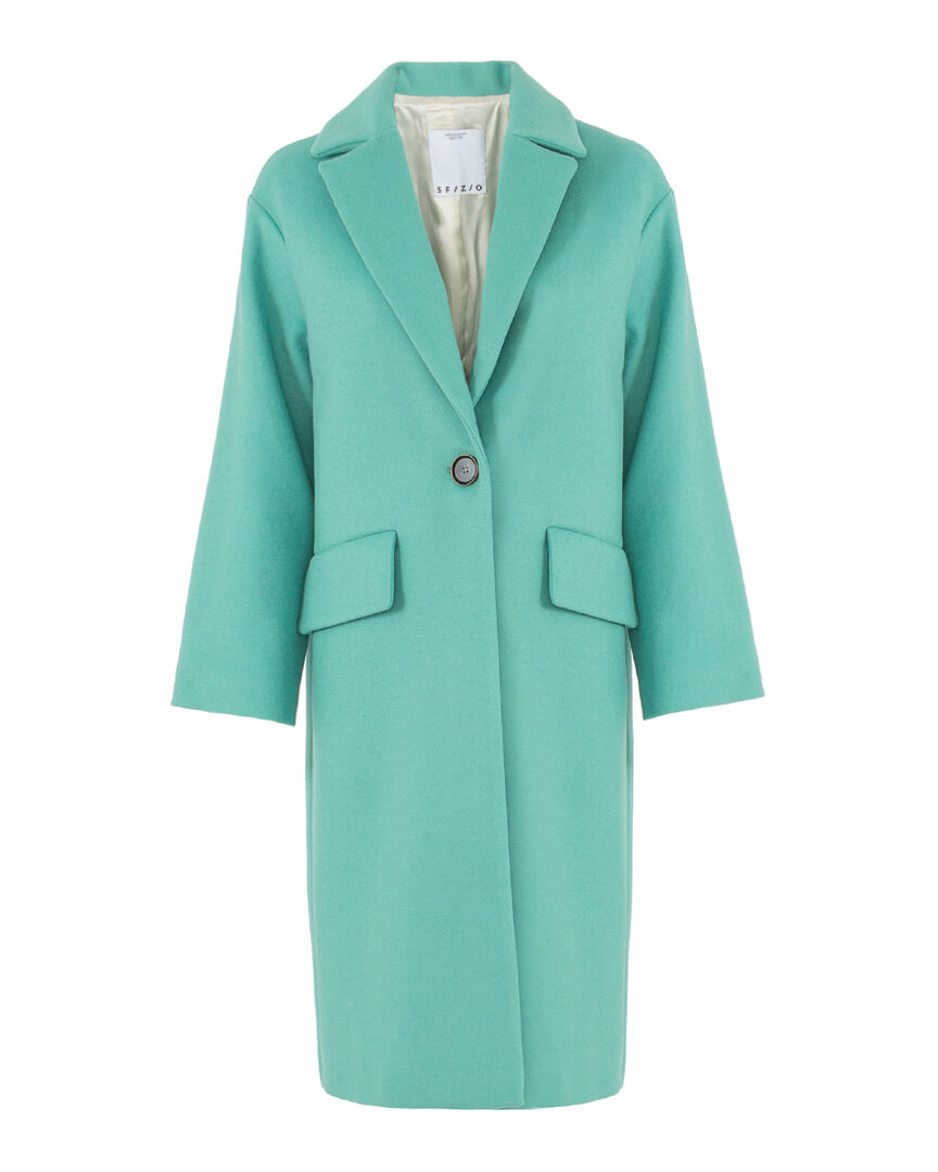 Шерстяное пальто Sfizio 23FA2489FINEST зеленый 42