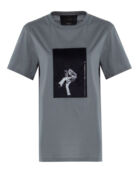 Хлопковая футболка LIMITATO KICK серый+принт 2xl