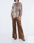 Широкие брюки Sfizio 1725COCKTAIL коричневый 46