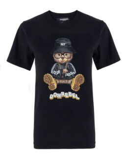 Хлопковая футболка Dom Rebel NY BEAR.WOMAN черный+принт xs