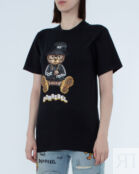 Хлопковая футболка Dom Rebel NY BEAR.WOMAN черный+принт xs