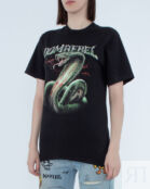 Хлопковая футболка Dom Rebel SERPENT черный+принт xs