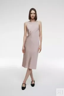 Платье миди в бельевом стиле пудрового оттенка YouStore