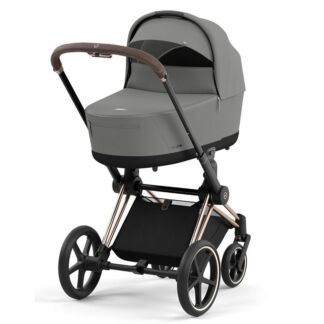 Коляска 2 в 1 CYBEX Priam IV Rosegold 2 в 1 цвет Mirage Grey в комплекте со