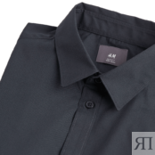 Рубашка H&M Slim Fit Easy-iron, черный 0976709003 фото 4