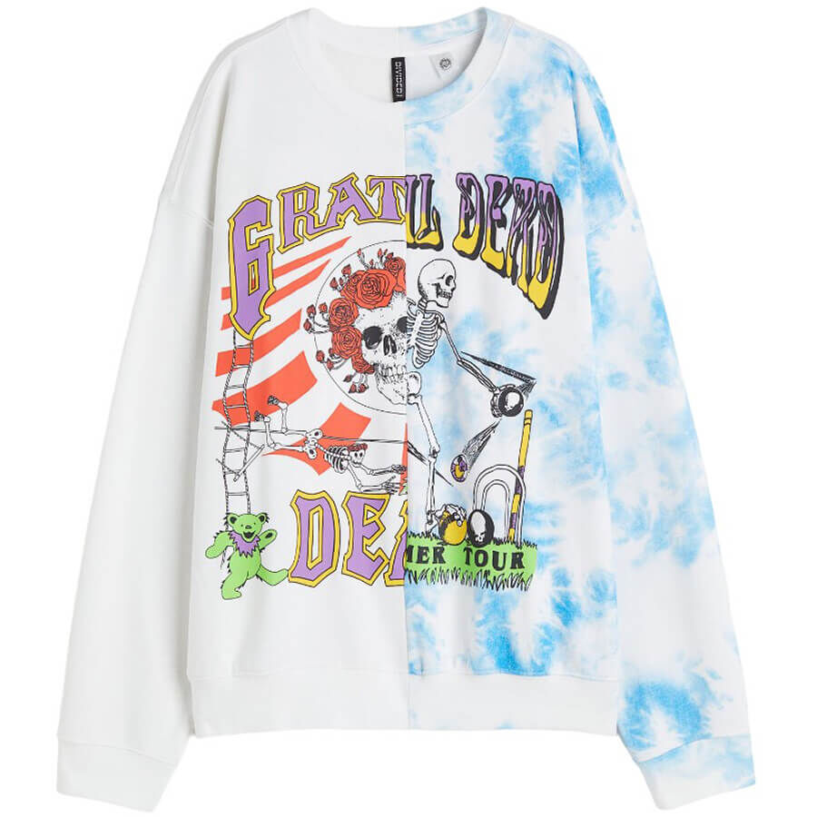 Свитшот H&M Grateful Dead, белый