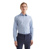 Рубашка H&M Slim Fit Easy Iron, голубой 0976709008 фото 3