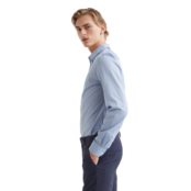 Рубашка H&M Slim Fit Easy Iron, голубой 0976709008 фото 4