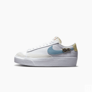 Кеды Nike Blazer Low Platform Next Nature, белый/голубой