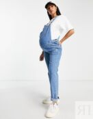 Потертый джинсовый комбинезон ASOS DESIGN Maternity 'original' 109678966 фото 4