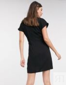 Черное платье мини с заниженной талией ASOS DESIGN Tall 114600293 фото 2