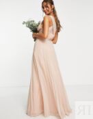 Розовое платье макси с драпировкой на лифе ASOS DESIGN Bridesmaid 115268364 фото 2