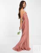 Платье макси с драпировкой и корсетом ASOS DESIGN Bridesmaid 115454643 фото 4