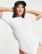Белое боди-футболка скинни ASOS DESIGN Tall 116005692 фото 3