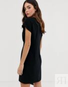 Черное платье мини с завышенной талией ASOS DESIGN 119393360 фото 2