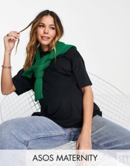 Черная объемная футболка ASOS DESIGN Maternity Ultimate Maternity