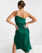 Атласное платье миди на одно плечо ASOS DESIGN 120559580 фото 2