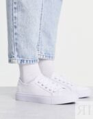 Белые кроссовки на шнуровке ASOS DESIGN Dizzy