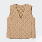 Жилет стеганный Uniqlo, бежевый 457189 | BEIGE COL32 фото 2