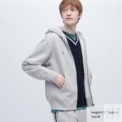 Толстовка Uniqlo Sweat Zipped Hoodie, серый 455400 | Gray COL05 фото 2