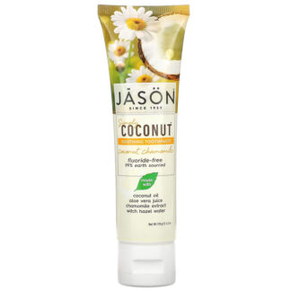 Jason Natural, Simply Coconut успокаивающая зубная паста, кокосовая ромашка