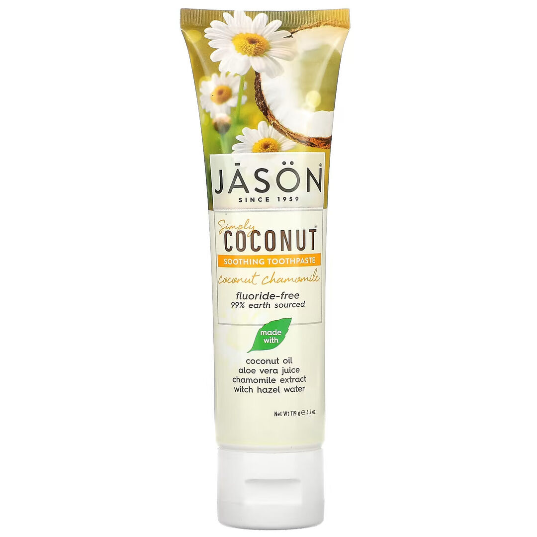 Jason Natural, Simply Coconut успокаивающая зубная паста, кокосовая ромашка JAS-01496 фото 1