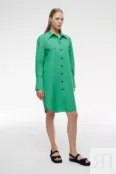 Платье-рубашка ярко-зеленое YouStore