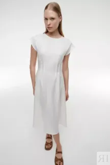 Льняное платье белое YouStore