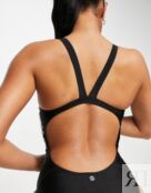 Купальник слитный Adidas Swim 3 Stripe, черный 113434183 | BLACK фото 4