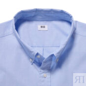 Рубашка Uniqlo Extra Fine Cotton Broadcloth Long Sleeve, голубой 455956 | blue COL64 фото 2