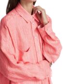 Жакет - Рубашка IRO Founda из букле с бахромой, розовый