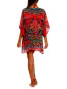 Накидка-кафтан с цветочным принтом La Moda Clothing Red multi