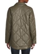 Стеганая куртка-рубашка из искусственной кожи Calvin Klein Olive
