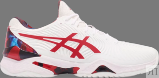 Кроссовки court ff novak le 'white classic red' Asics, белый