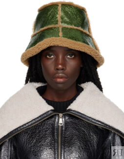 Зеленая шляпа-ведро The Laminated Jean Paul Gaultier