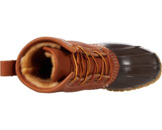 Ботинки 8" Tumbled Leather Shearling Lined Bean Boot L.L.Bean, тан