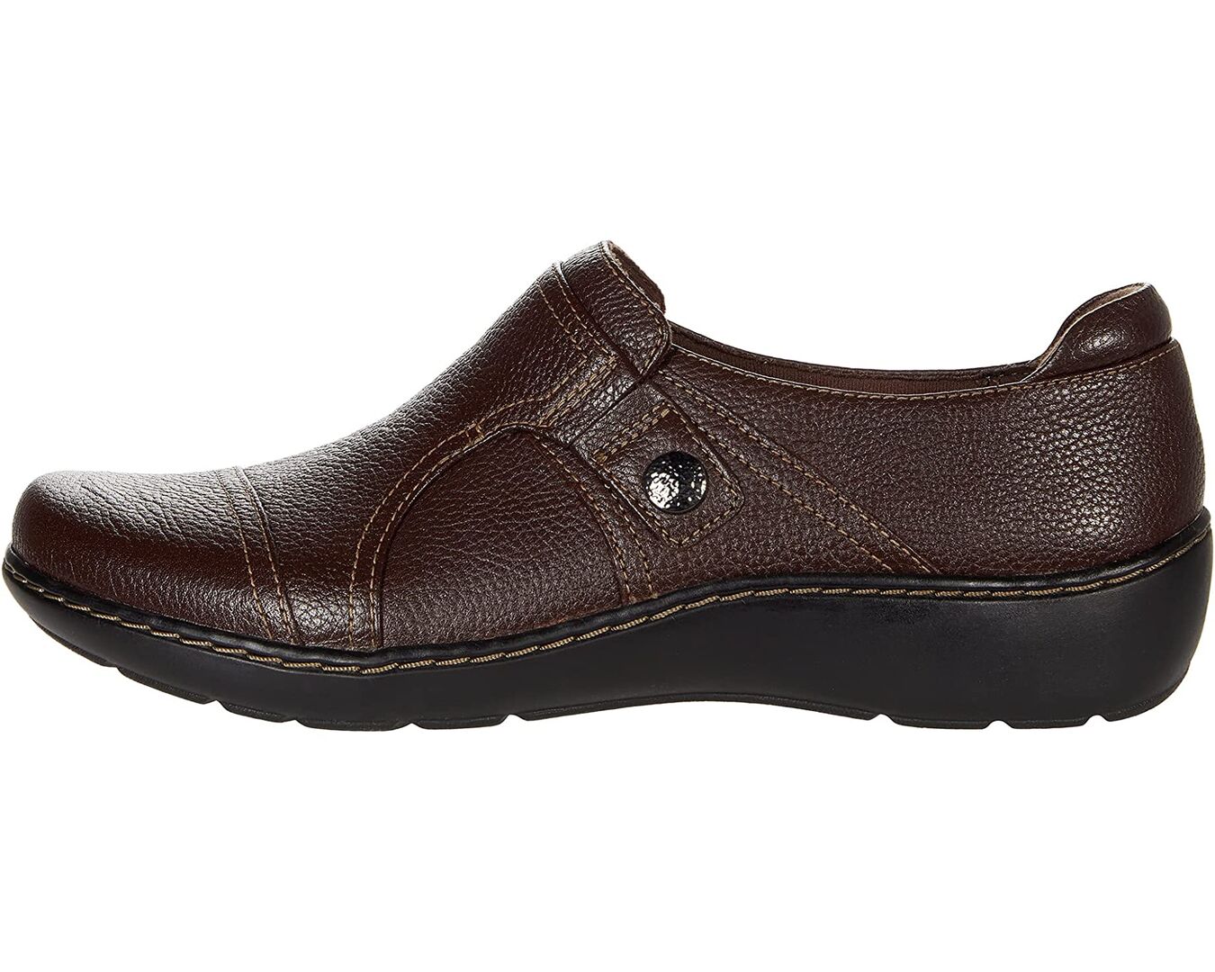 Лоферы Cora Poppy Clarks, коричневый 9439663 | Dark Brown Tumbled Leather фото 1