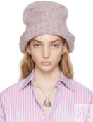 Эксклюзивная бежевая шапка SSENSE 'A Hat Named Wanda' EMILY DAWN LONG 12465711 | pink фото 1