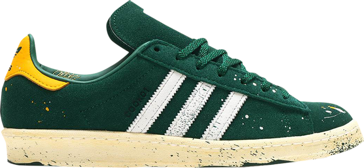 Кроссовки Adidas COOK x Campus 80 'Paint Splatter - Dark Green', зеленый GY7005 | Green фото 1