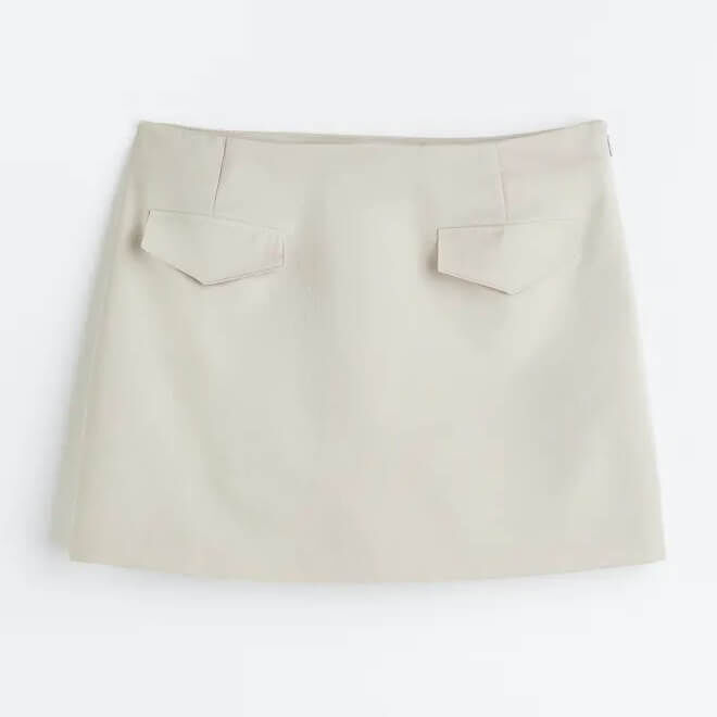 Юбка H&M Mini, светло-серый 1129453002 | Light taupe фото 1