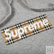 Толстовка Supreme x Burberry Box Logo Hooded Sweatshirt 'Heather Grey', сер SS22SW45 HEATHER GREY | Grey фото 2