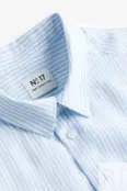 Essentials No 17: Льняная рубашка H&M, светло-голубой/белый в полоску
