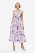 Платье с завязками H&M, сиреневый/цветочный 1182180001 | Lilac/floral фото 1