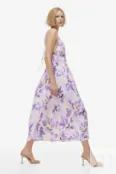 Платье с завязками H&M, сиреневый/цветочный 1182180001 | Lilac/floral фото 3