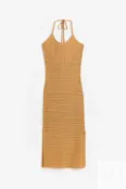 Вязаное крючком платье H&M, горчица желтая 1154801001 | Mustard yellow фото 5